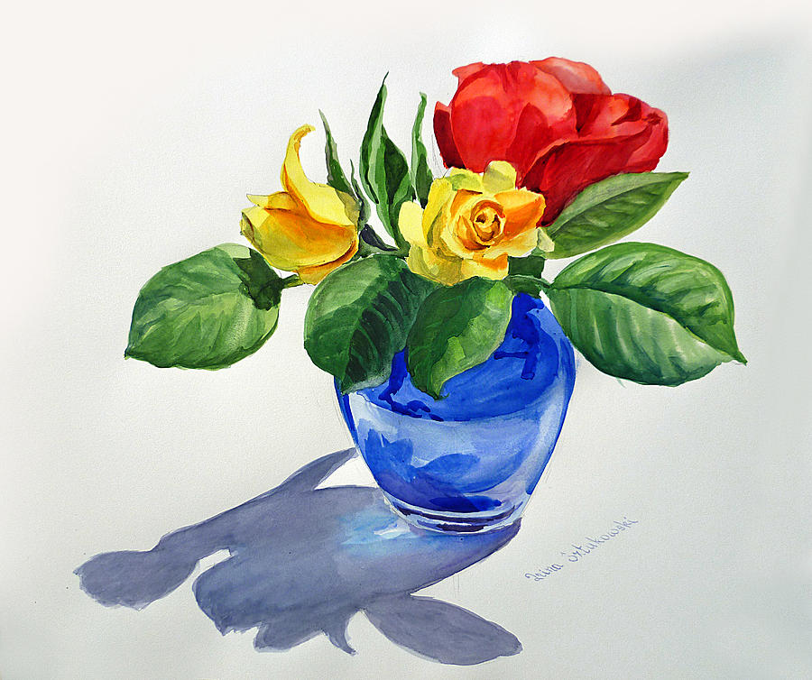 Roses #2 Painting by Irina Sztukowski