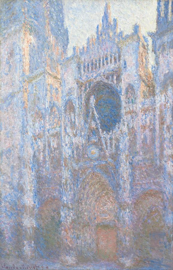 Rouen Cathedral West Facade #3 Painting by Claude Monet
