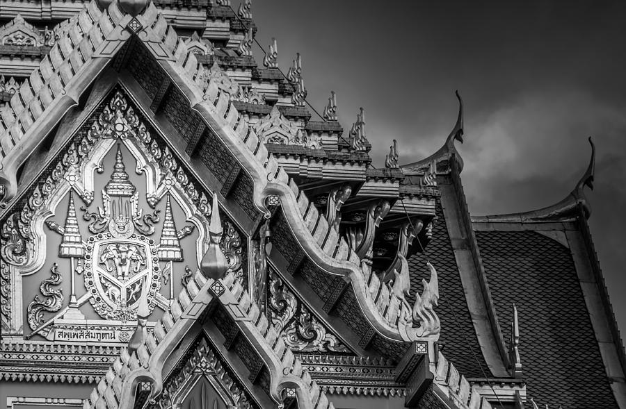 Royal Coat Of Arms On The Grand Palace In Bangkok Thailand Photograph