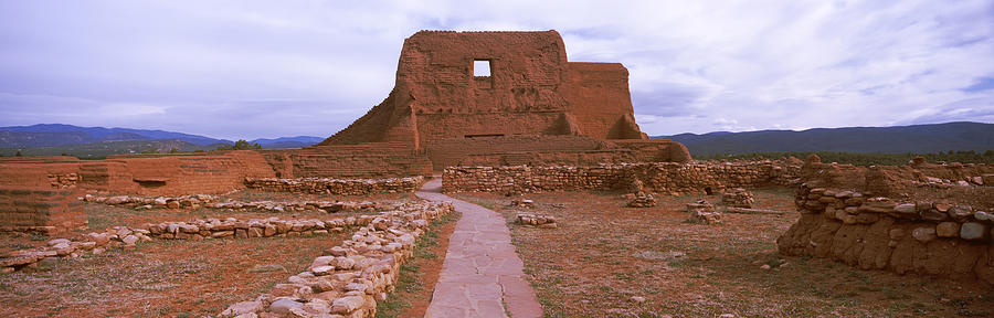Architecture Photograph - Ruins Of The Pecos Pueblo Mission #3 by Panoramic Images