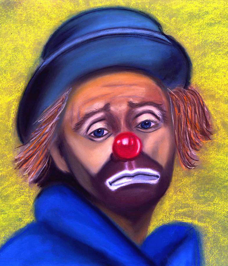 Sad clown Painting by Sylvia Tass - Pixels