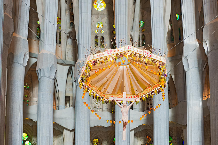 Sagrada Familia interior Barcelona #3 Photograph by Marek Poplawski