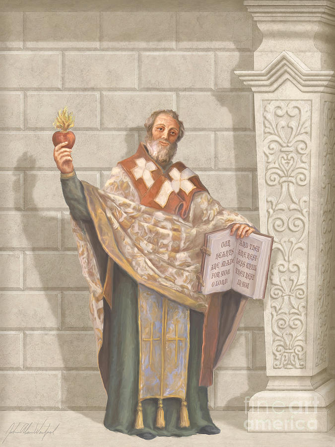 Inspirational Painting - Saint Augustine #3 by John Alan  Warford