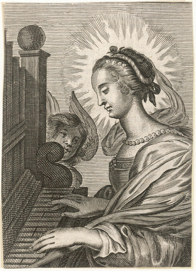 Saint Cecilia Roman Saint And Martyr Drawing by Mary Evans Picture