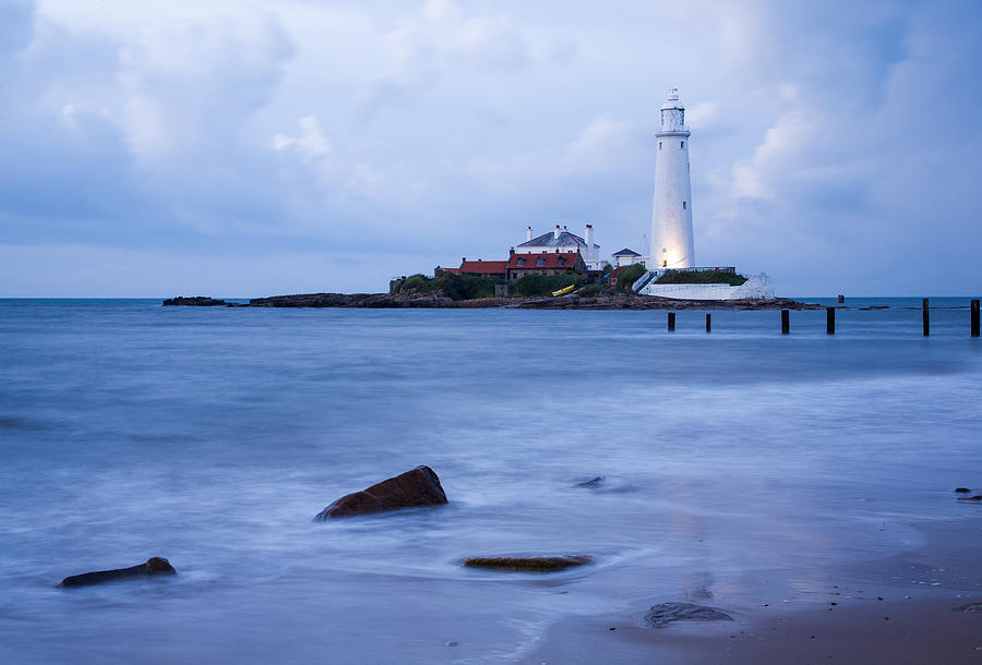 Sunset Photograph - Saint Marys Lighthouse at Whitley Bay #3 by Ian Middleton