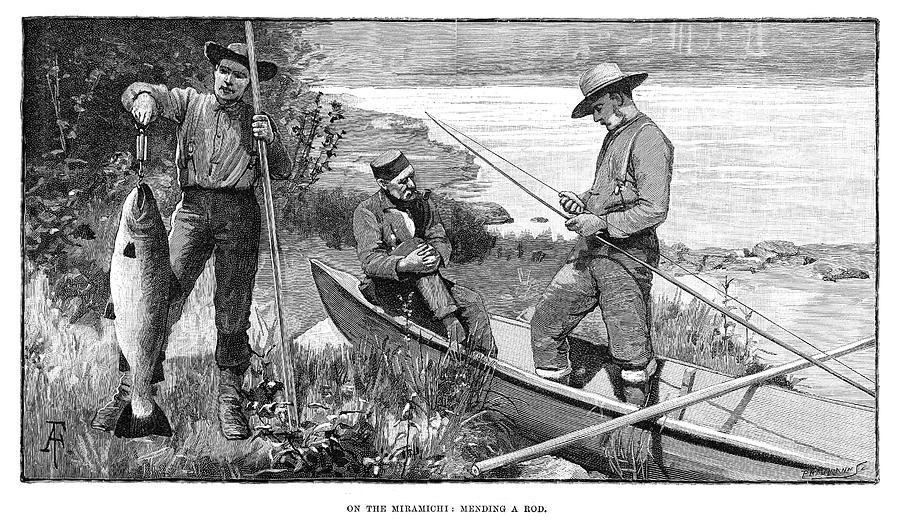 Salmon Fishing, 1885 Tote Bag by Granger - Granger Art on Demand