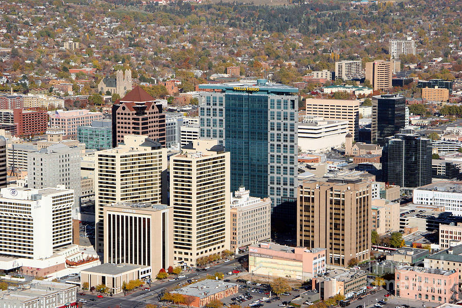 Salt Lake City Skyline Photograph by Bill Cobb