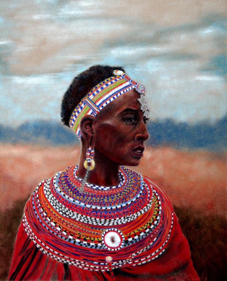 Samburu Woman #3 Painting by Carol McCarty