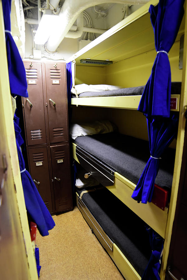 Boat Photograph - Seaman Lockers And Bunks Aboard Uss #3 by Stocktrek Images