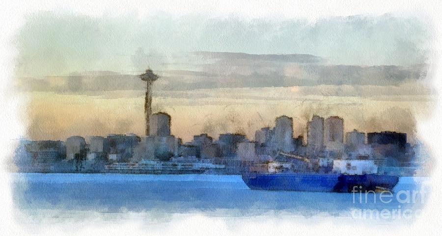 Seattle Painting - Seattle #3 by Irina Hays