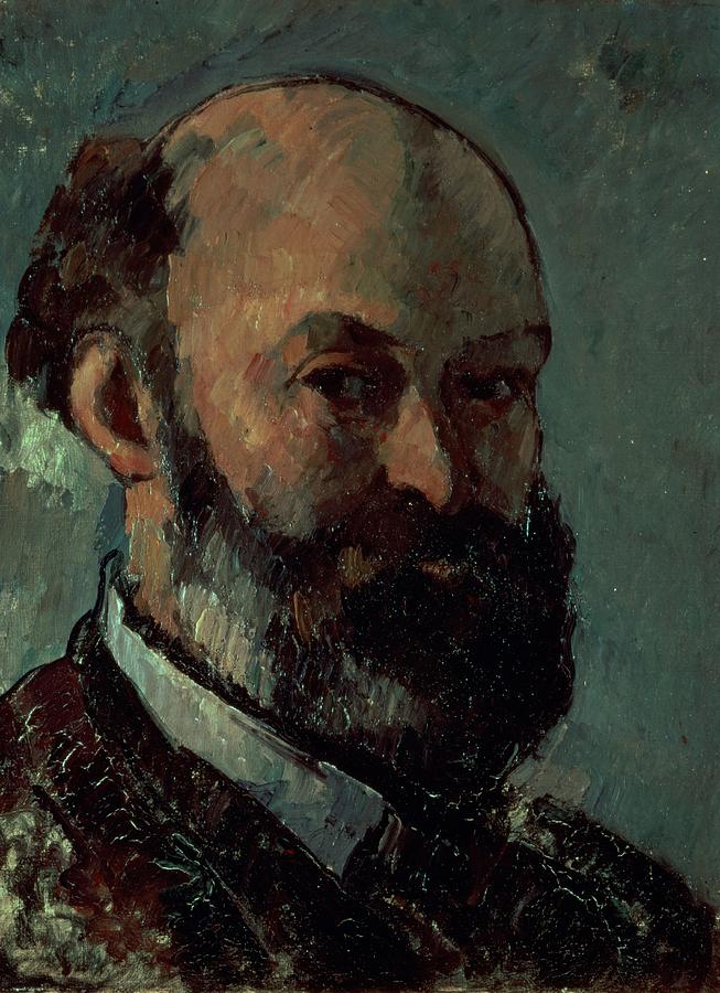 Male Photograph - Self Portrait by Paul Cezanne