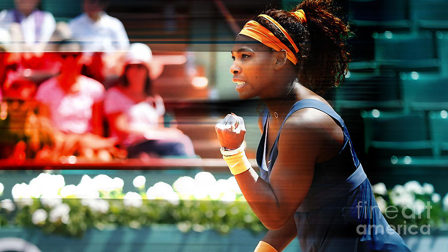 Serena Williams #3 Mixed Media by Marvin Blaine