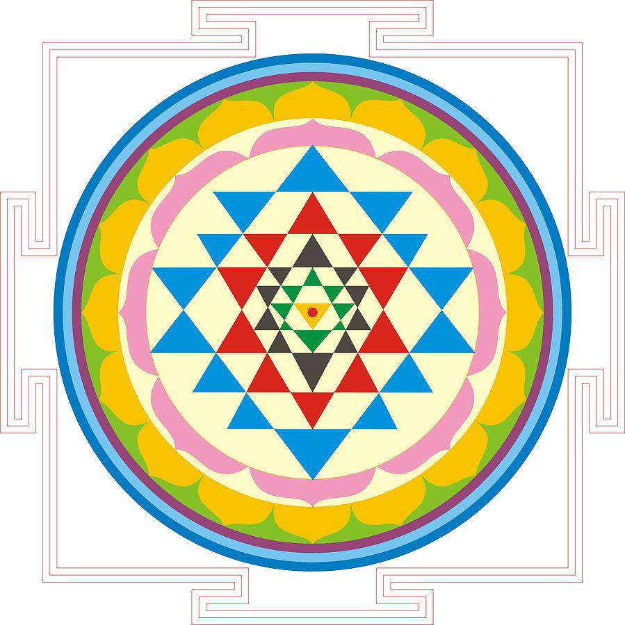 Shri Yantra Digital Art - Shri Yantra #3 by Ashutosh Goyal