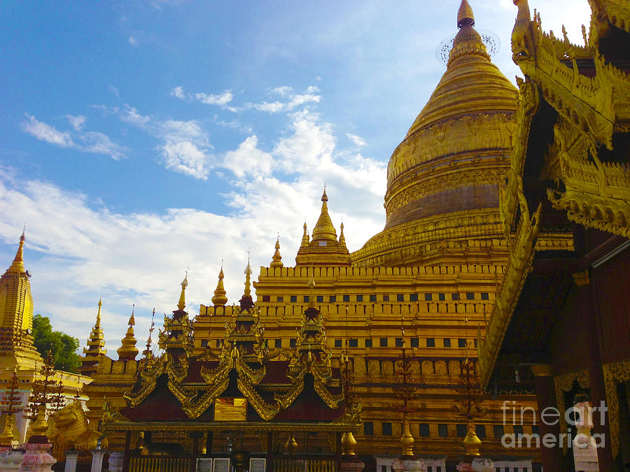 Shwezigon Pagoda Nyaung Oo Near Bagan Burma #1 Photograph by PIXELS  XPOSED Ralph A Ledergerber Photography