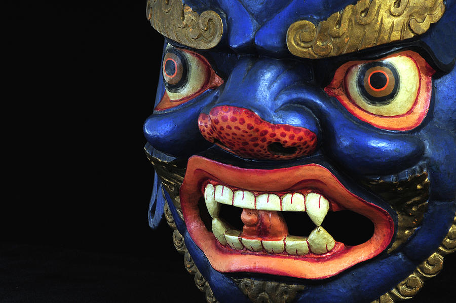 Sikkim Dance Mask, India #3 Photograph by Theodore Clutter