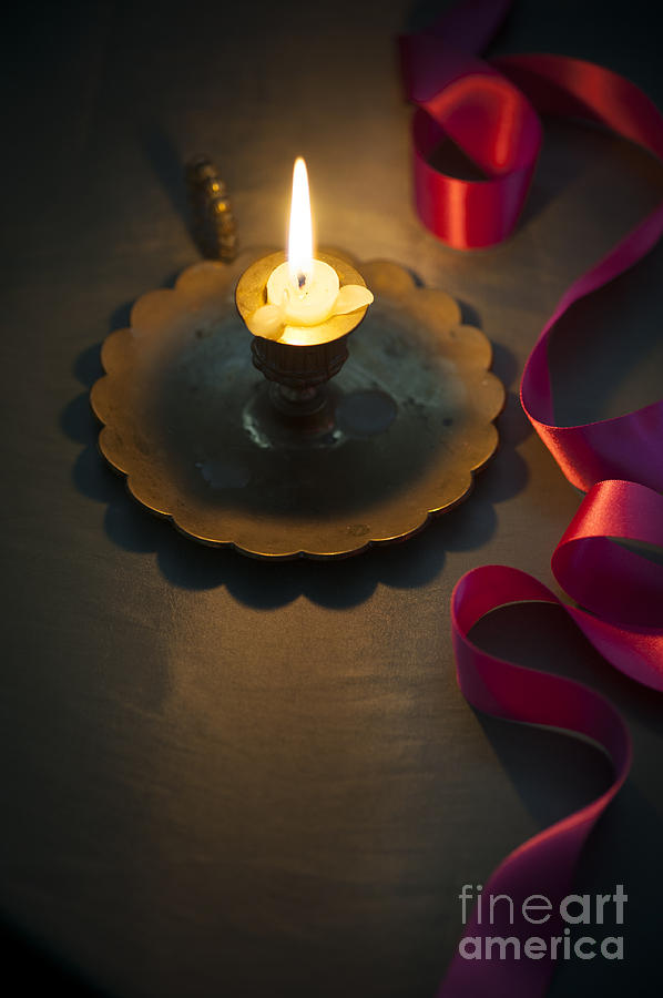 Silk Ribbons By Candle Light #3 Photograph by Lee Avison