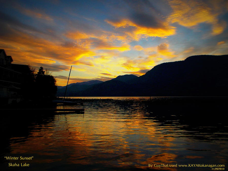 Skaha Lake Sunset #3 Photograph by Guy Hoffman