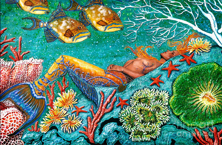 Sleeping Mermaid Painting