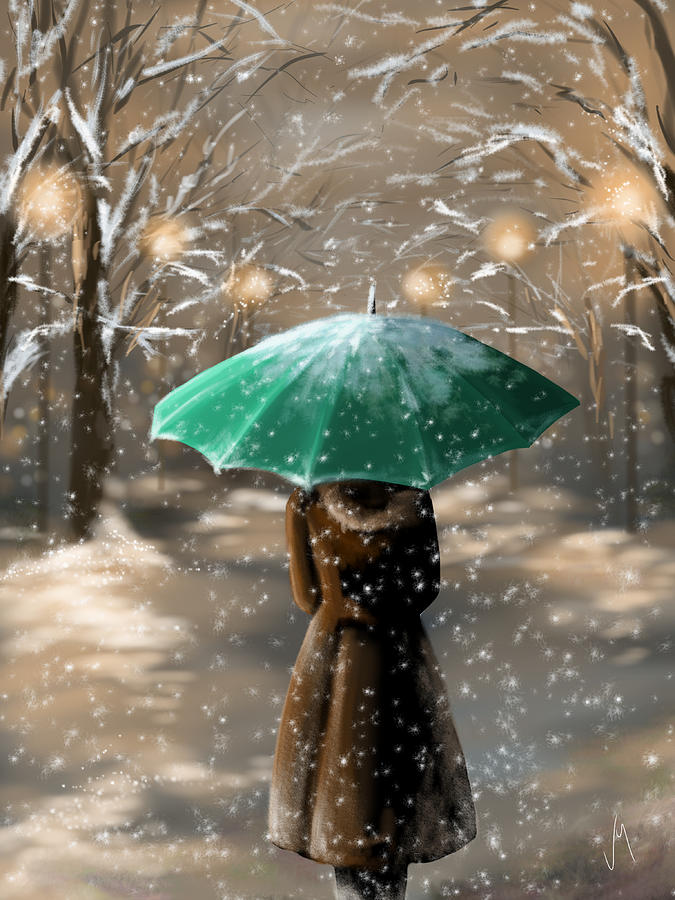 Winter Painting - Snow by Veronica Minozzi