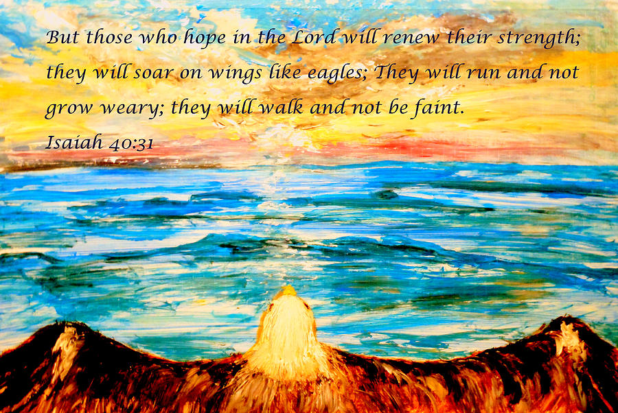 Soar on wings like eagles... #3 Painting by Amanda Dinan