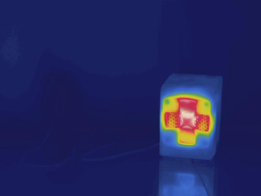 Space Heater In Use, Thermogram #3 Photograph by Science Stock Photography