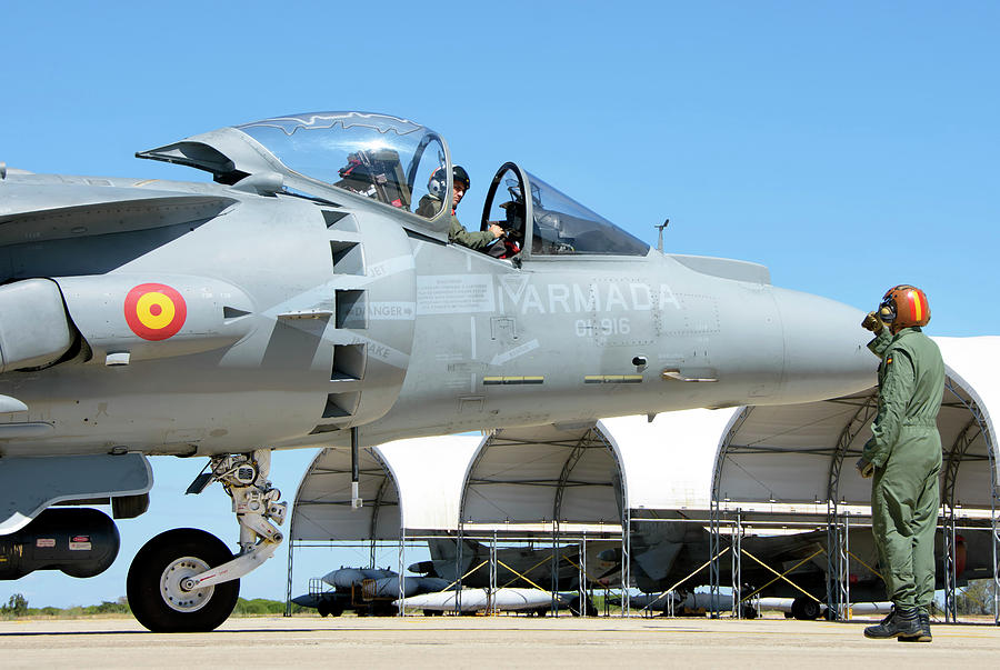 Spanish Navy Av-8b Harrier At Rota Photograph by Giovanni Colla