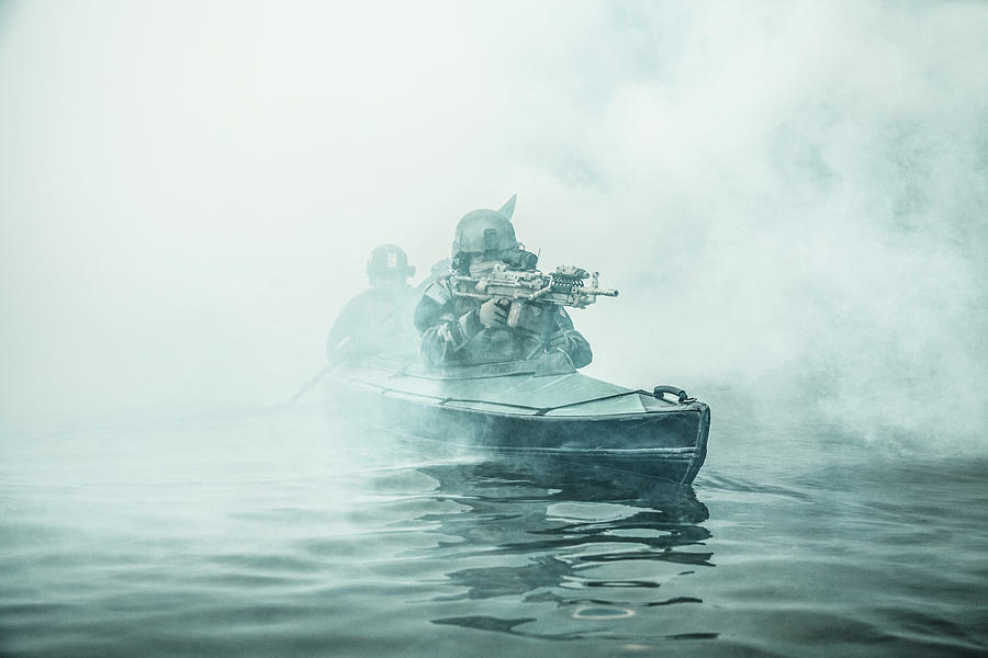 Boat Photograph - Special Forces Operator Armed #3 by Oleg Zabielin