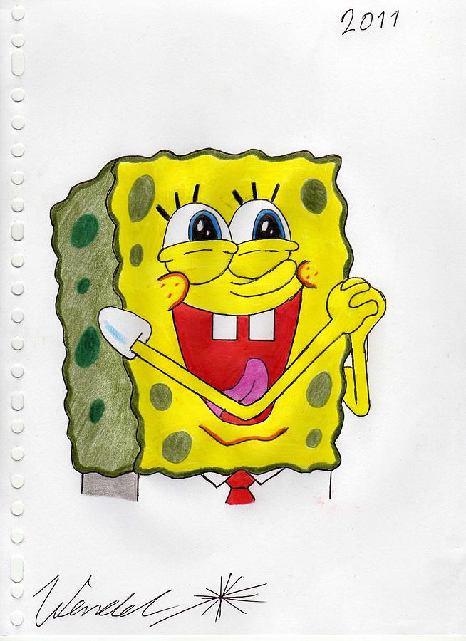 spongebob pencil doodle