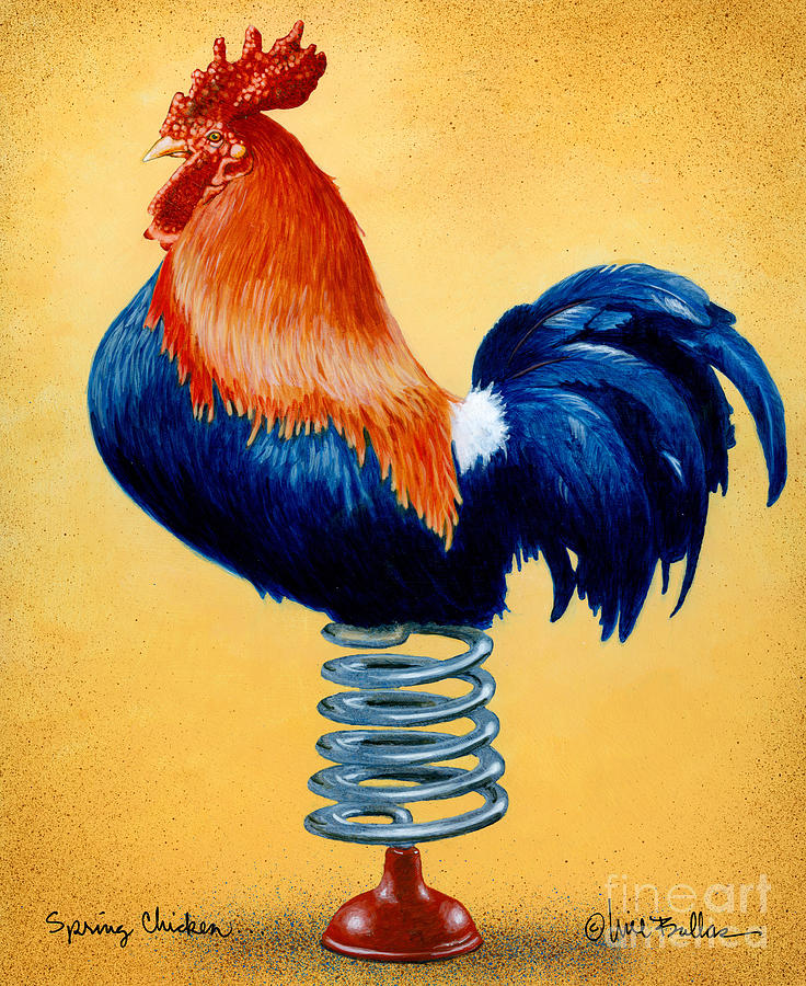 Spring Chicken... #3 Painting by Will Bullas