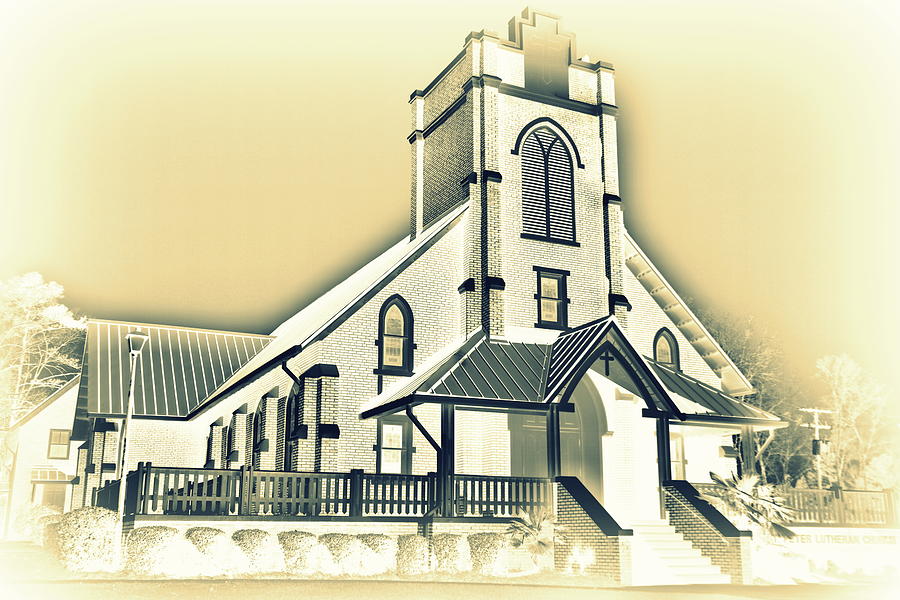 St Peter Lutheran Church Chapin SC HDR 5 Photograph by Lisa Wooten