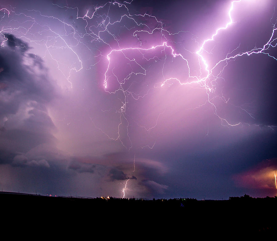 Stacked Nebraska Lightning #4 Photograph by NebraskaSC