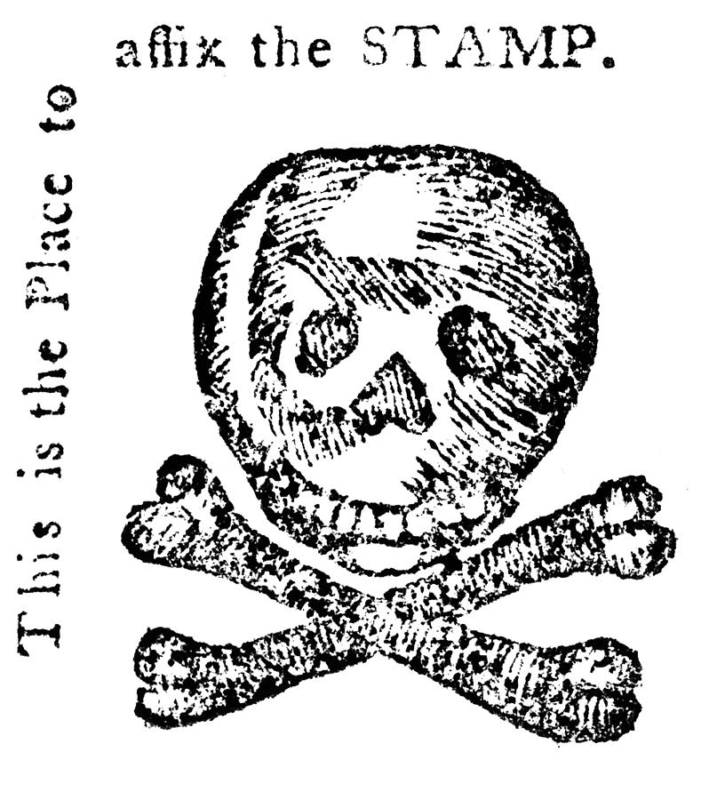 Stamp Act Cartoon, 1765 #3 Painting by Granger