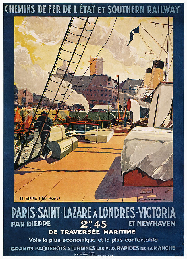 Steamship Travel Poster #3 Photograph by Granger