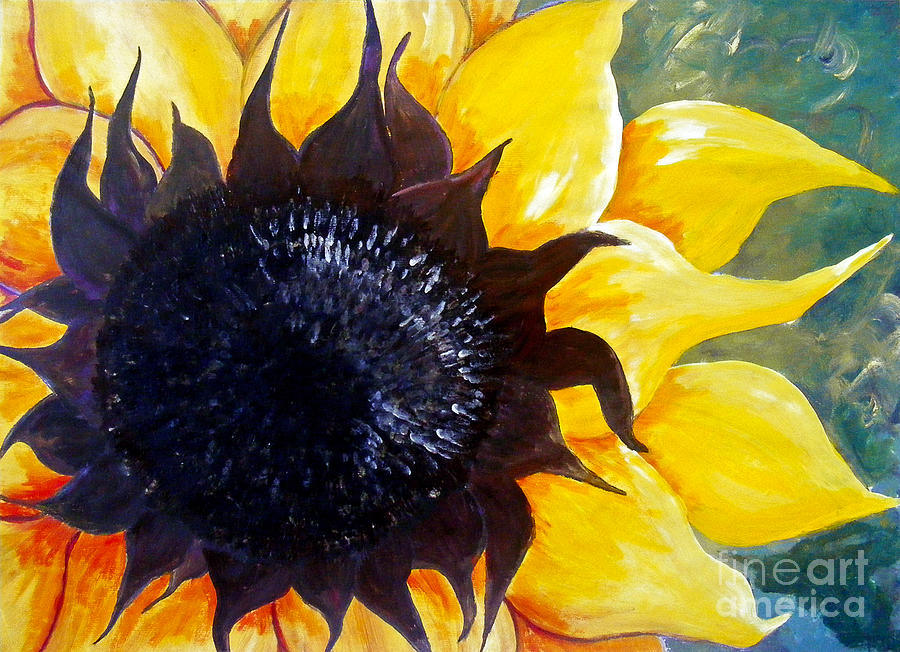 Sunflower #2 Painting by Nina Ficur Feenan