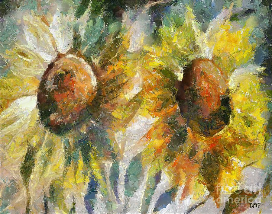 Sunflowers #3 Painting by Dragica  Micki Fortuna