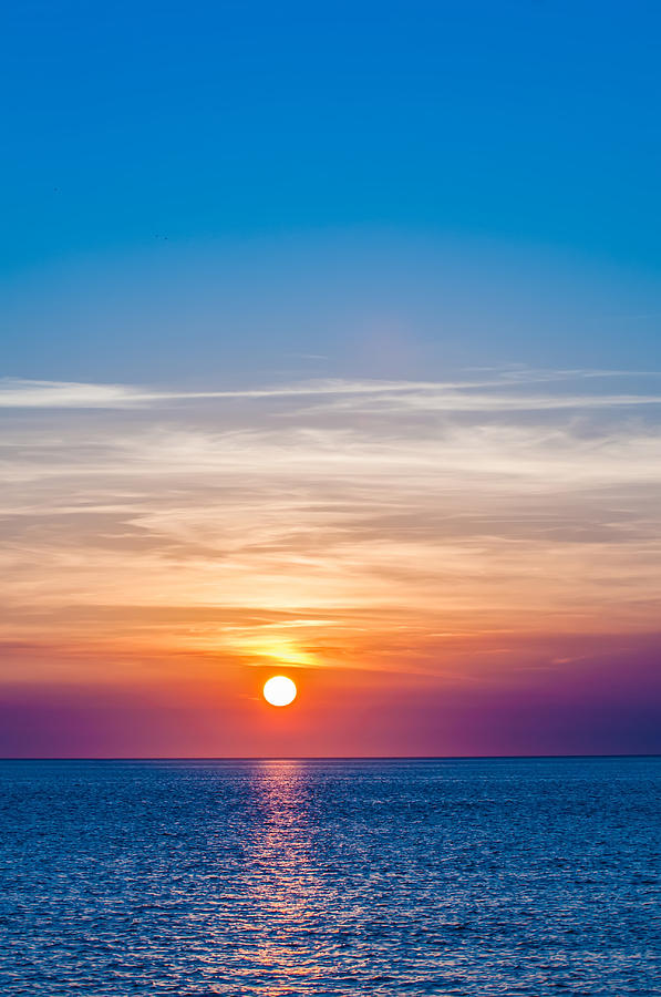 Sunset At Sea With Multiple Color Prizm #3 Photograph by Alex Grichenko
