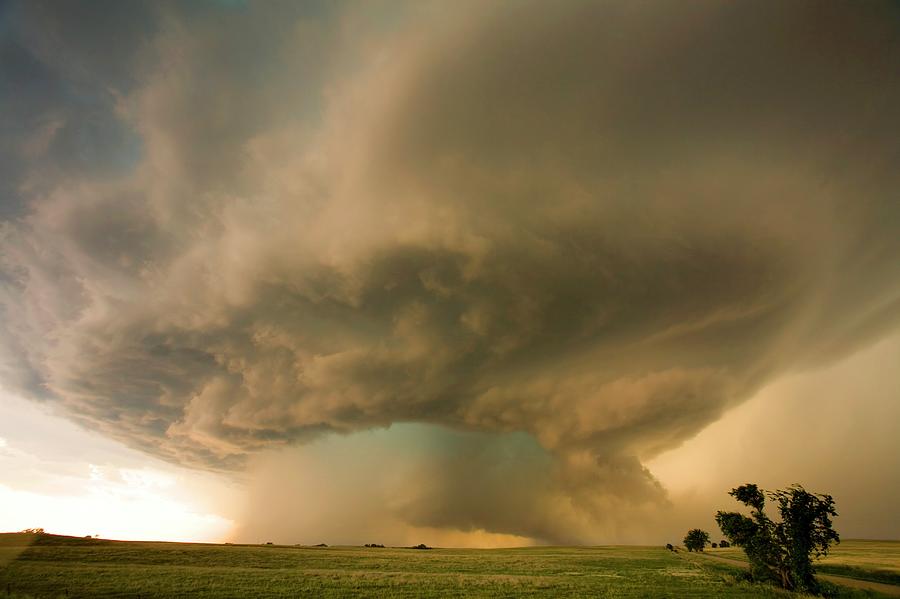 Supercell Thunderstorm Over Fields 3 By Roger Hill Science Photo Library