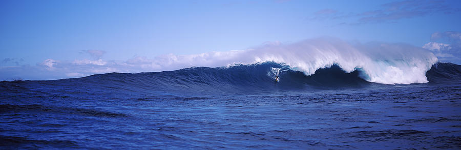 Surfer In The Sea, Maui, Hawaii, Usa #3 Photograph by Panoramic Images