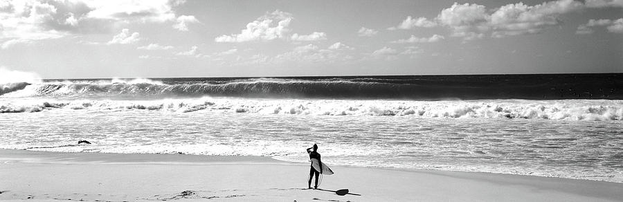 Surfer Standing On The Beach, North #3 Photograph by Panoramic Images