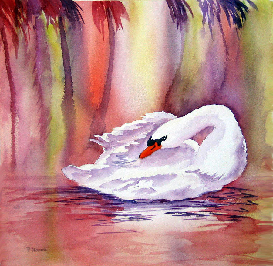 Swan Painting by Patricia Novack