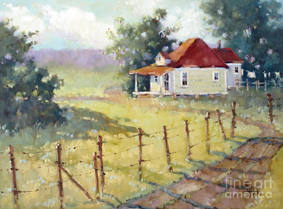 Farm Painting - Texas Plain and Simple by Joyce Hicks