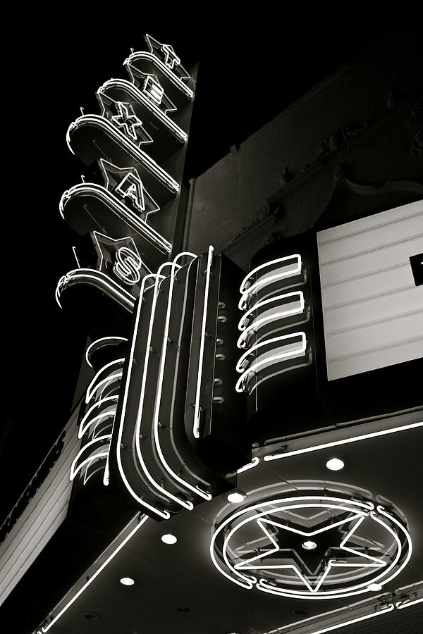 Texas Theatre Marquee #3 Photograph by John Babis