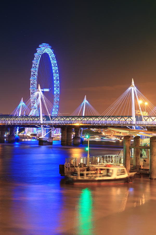 Thames River night view #3 Photograph by Songquan Deng