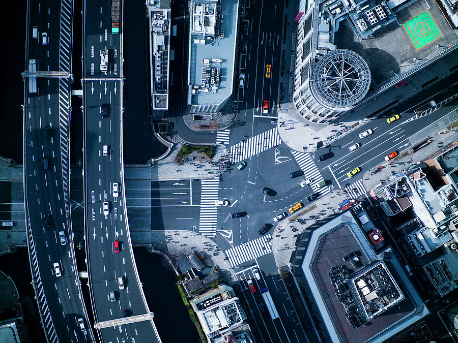 The Crossing Way Of Nihonbashi In Tokyo By Michael H