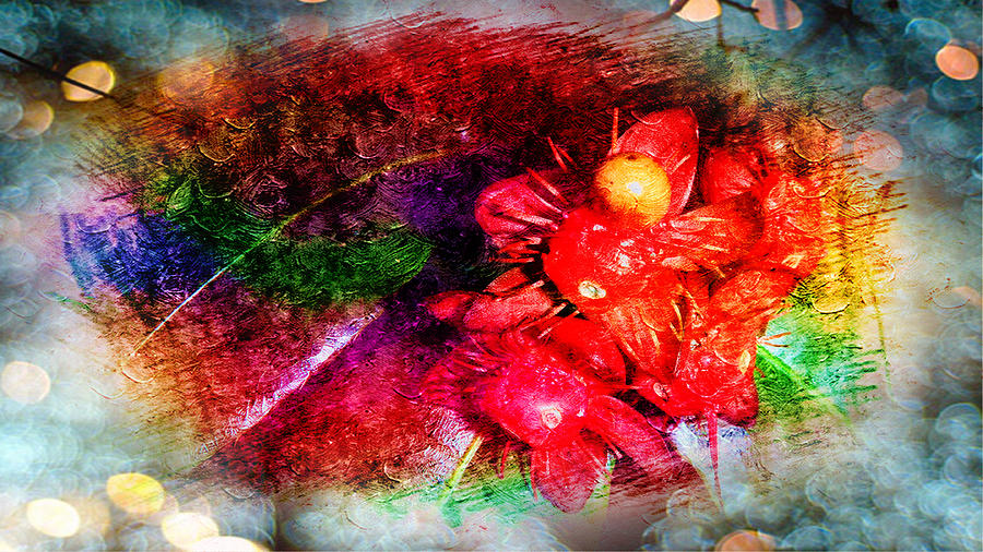 The Flowers In Fiery Red #3 Painting by Xueyin Chen