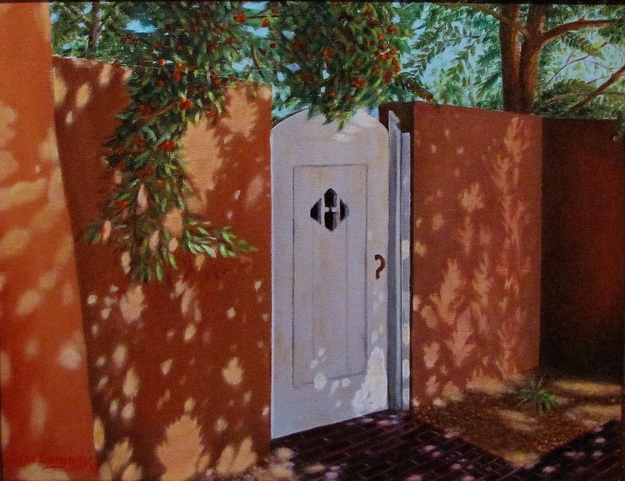 Realism Painting - The Garden Gate #3 by Gene Gregory