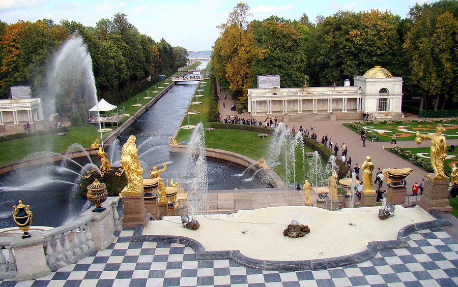 The Grand Cascade On The Grounds Of The Peterhof Palace  #3 Photograph by Rick Rosenshein