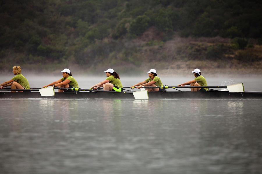 Sports Photograph - The Lake Casitas Rowing Team Works Some #3 by Kyle Sparks