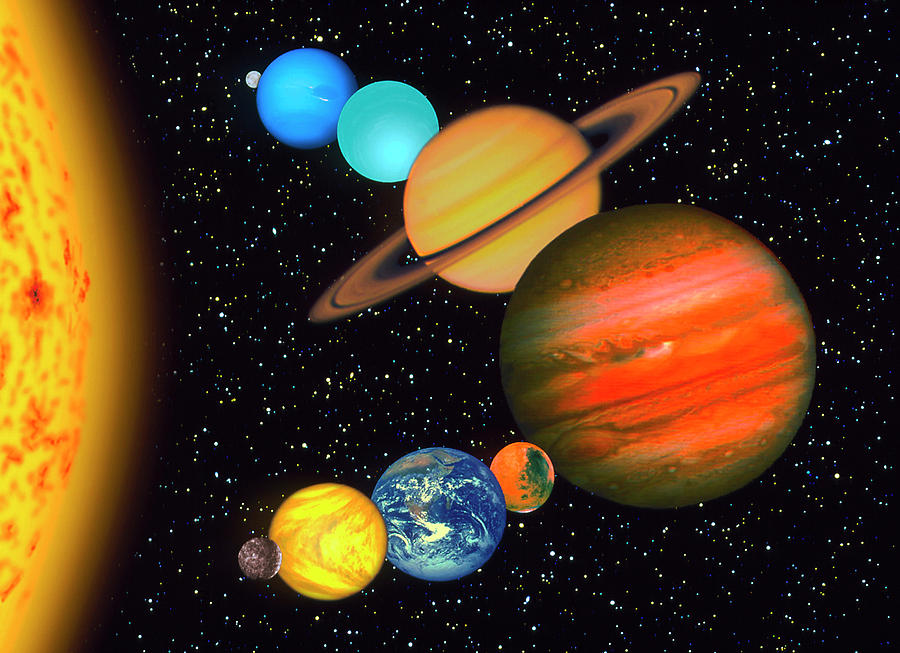 Planet Photograph - The Planets Of The Solar System #3 by Science Photo Library