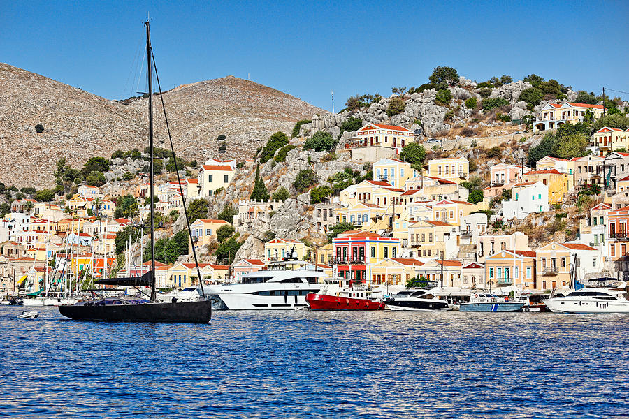 The port of Symi - Greece Photograph by Constantinos Iliopoulos - Pixels